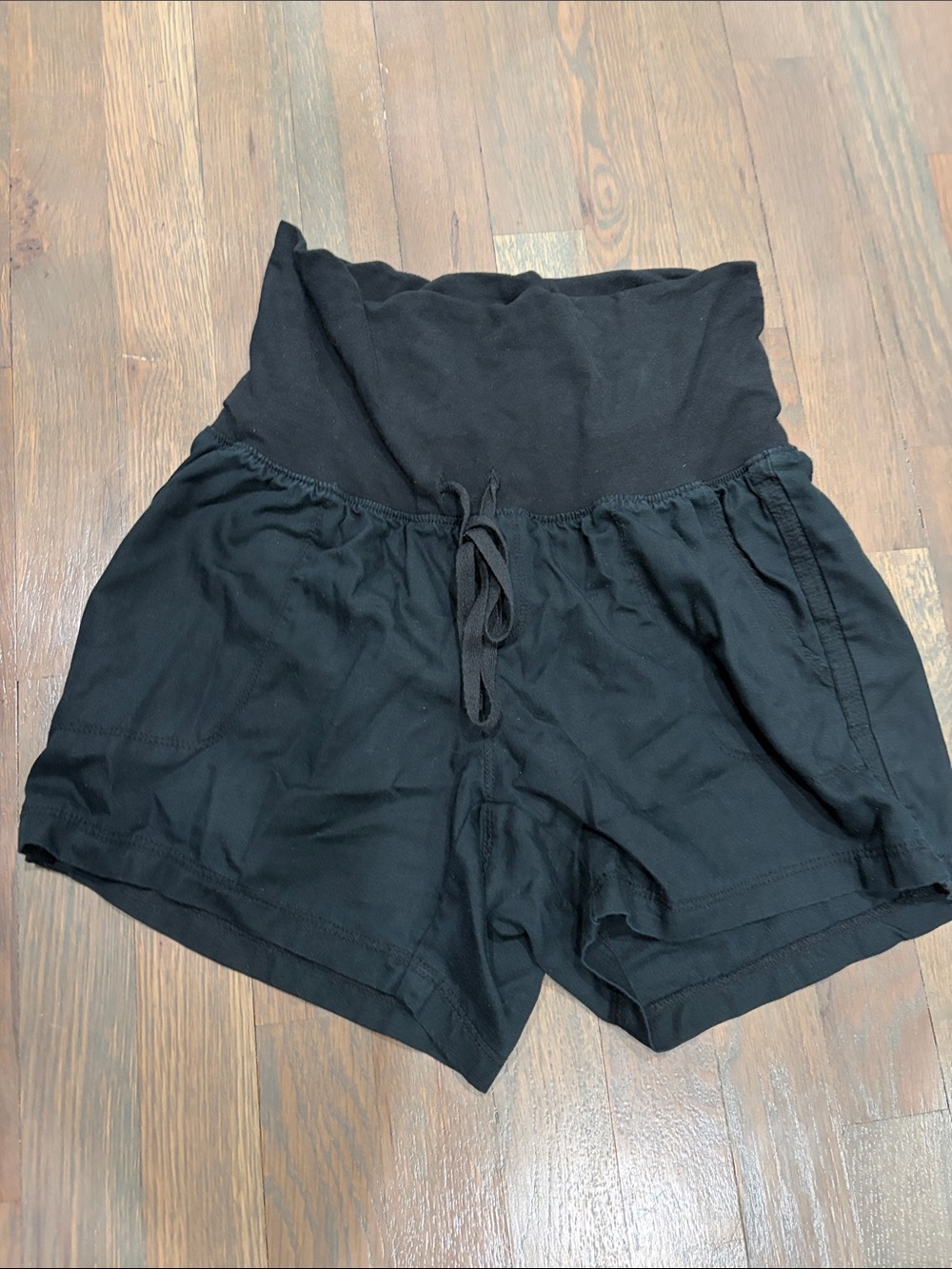 Women's Black Maternity Lounge Shorts